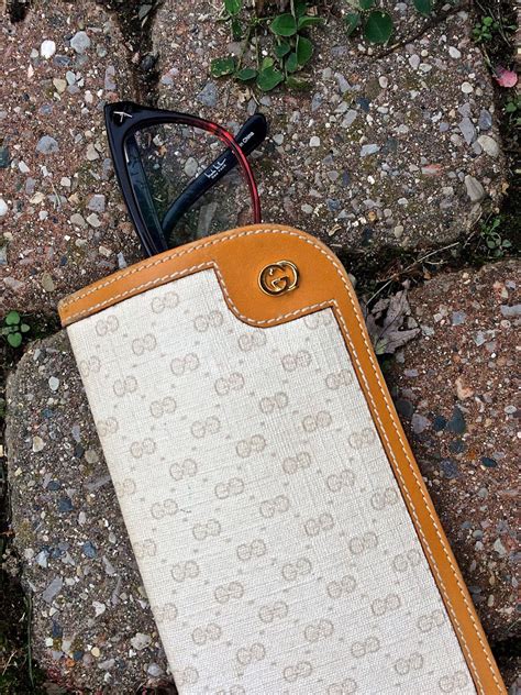 gucci glasses cases|vintage Gucci eyeglass case.